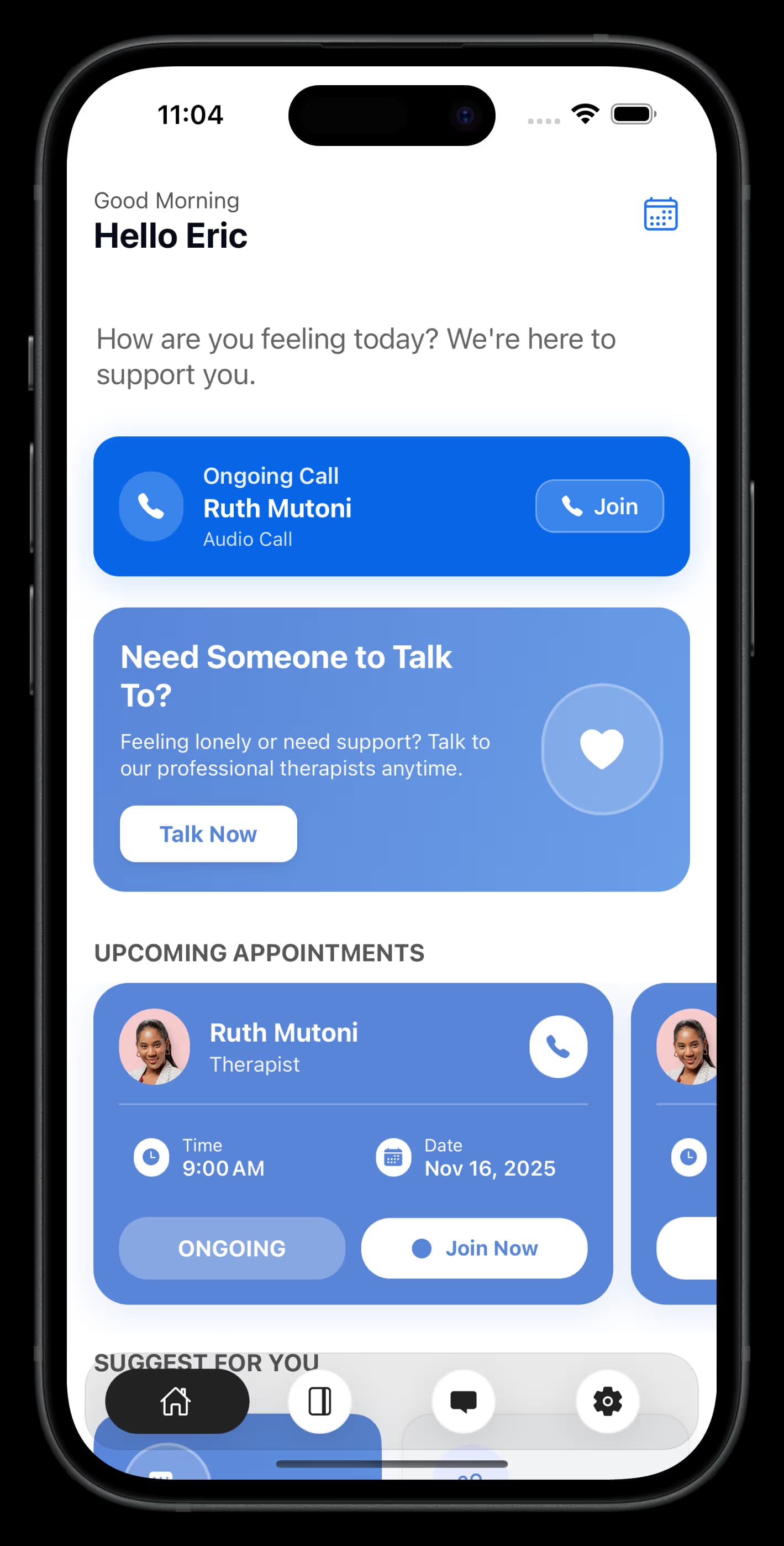 BoraSpace app home screen